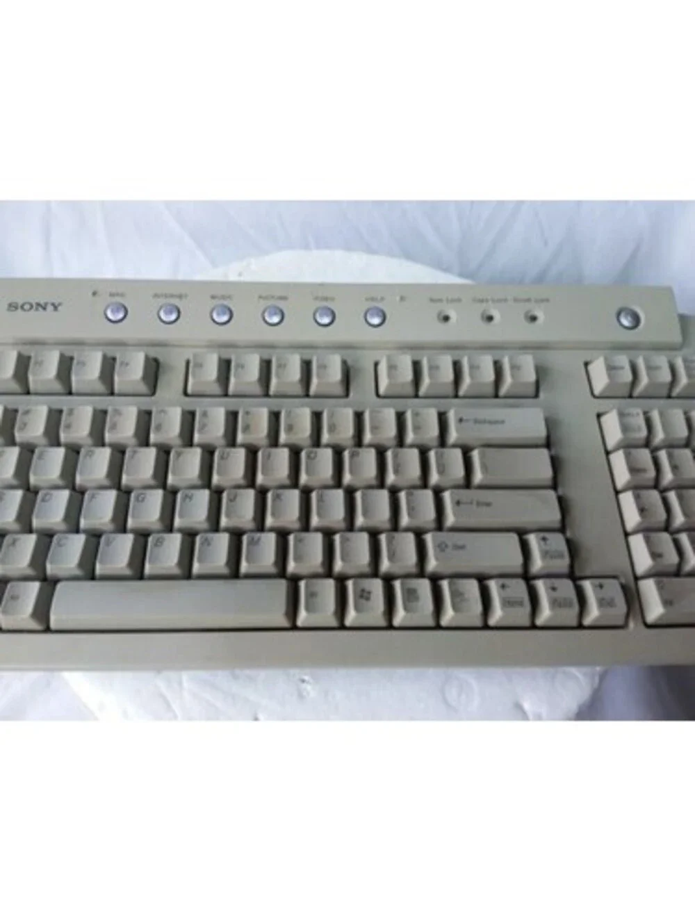Sony VAIO PCVA-KB1P PS/2 Wired Keyboard Gray Vintage OEM Full Size